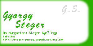 gyorgy steger business card